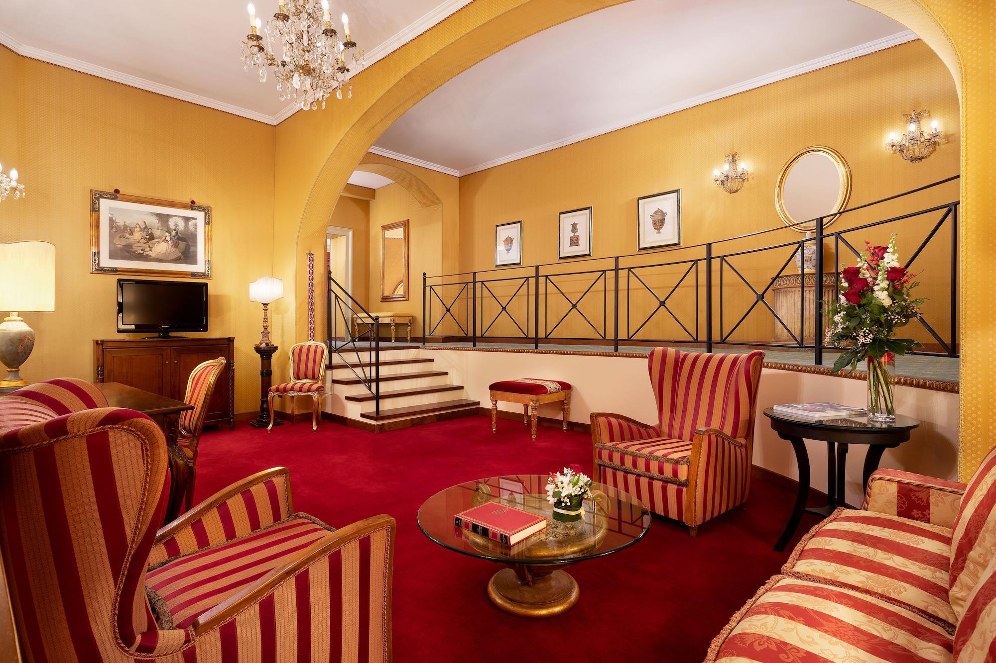 Sina Brufani Otel Perugia Dış mekan fotoğraf The lounge at the Grand Hotel